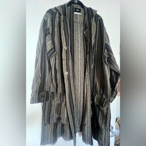 Urban Outfitters BDG Oversized Striped Hooded Jacket Small